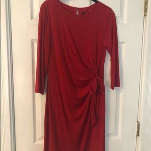 Chetta B red faux wrap dress